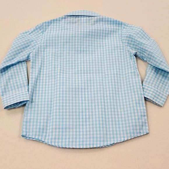 Blue & White Checked Starting Out Long Sleeved Button Down - Picture 4 of 4
